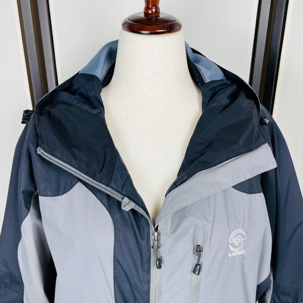 Loki Ski Board Jacket Gray Black Size M